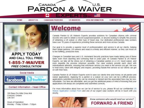 Canada Pardon & US Waivers